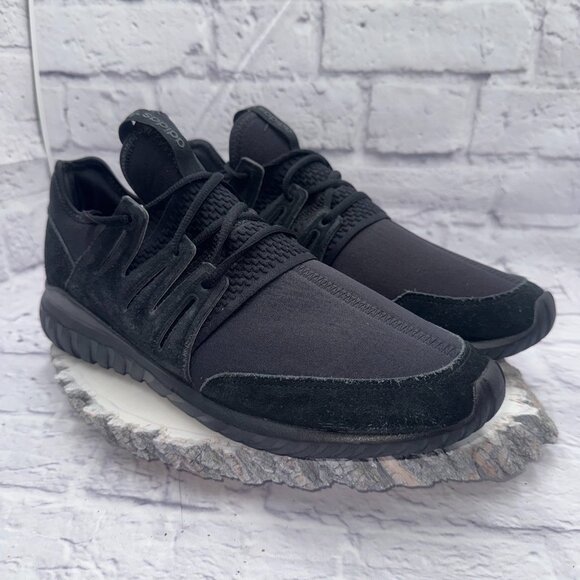 adidas Tubular Radial Core Black Running Shoes Men's Size 12.5 Sneakers EUC - Picture 4 of 10